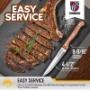 STEINBRÜCKE Steak Knife Set with Wooden Handle for Kitchen, Serrated
