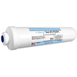 PureWater Filters Inline Water Filter For Under Sink Kitchen and Bathroom Faucets- with 3/8 Inch Inch Quick-Connect Fittings