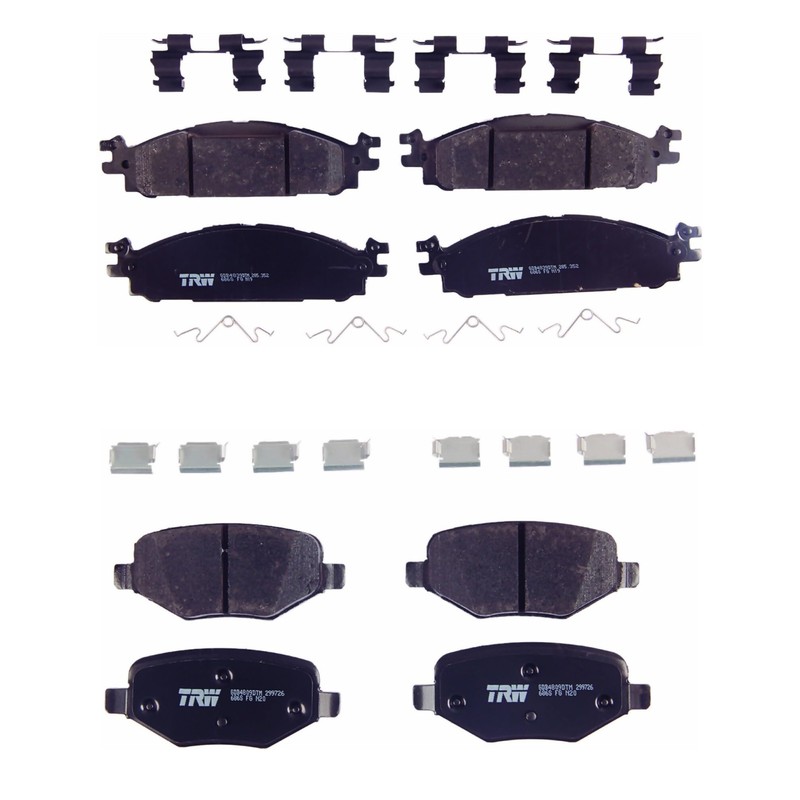 TRW Balatas Cerámicas Delanteras Y Traseras Compatible con FORD EXPLORER