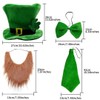 CreepyParty St. Patrick's Day Party Costume Suit Hat, Bow, Bow