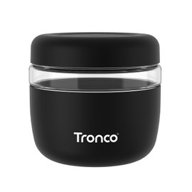 Tronco 24 oz Glass Lunch Bowl Container with Lid, Glass Food Containers, Leak & Spill Proof, Soup & Stew Food Storage Salad, Yogurt, Meal Prep, Airtight, Reusable, Dishwasher Safe, BPA-Free, Set of 1