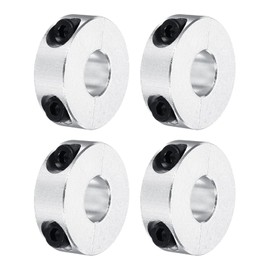 MECCANIXITY Shaft Collar 12mm/ 1/2 Inch Bore Double Split Aluminum Clamping Collar Shaft Collars with Set Screw 4 Pcs