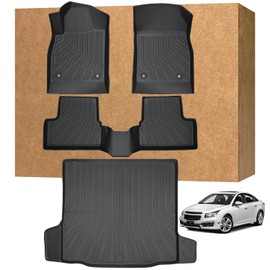 Alfombrillas para Chevy Cruze 2011-2015 y Cruze Limited 2016, resistentes TPE impermeables, antideslizantes, protección para todo tipo de clima, alfombrillas y forro de carga