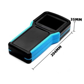 MACHSWON ABS Junction Box 204mmx100mmx35mm Portable Handheld Instrument Case Boxes Waterproof Dustproof Outdoor Project Box Cable Connection Protective Enclosure Black Blue