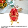 Egg Style Jewelry Trinket Box Zinc Alloy Hand Painted Enameled