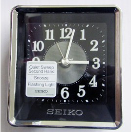 SEIKO -"NEW" CONTEMPORARY ALARM CLOCK WITH QUIET SWEEP "ROONEY" QHE142KLH