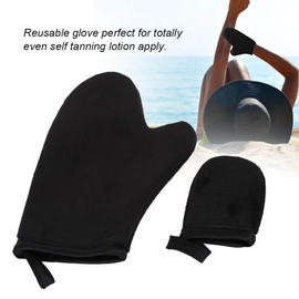 Guante de Bronceado Suave, Manopla de Aplicación de Loción Autobronceadora, Accesorio de Herramienta de Guante de Bronceado, Guantes para Autobronceador, Guantes de Playa (Negros)