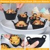 Koluti Reusable Silicone Baking Cups Set of 12, Nonstick Muffin