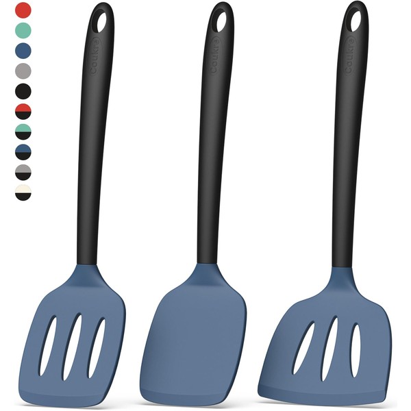 Coukre Silicone Spatula Set of 3, High Heat Resistant, BPA-Free,