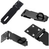 3 Black 4-Inch Door Clasp Locks,Stainless Steel Security Clasp Lock