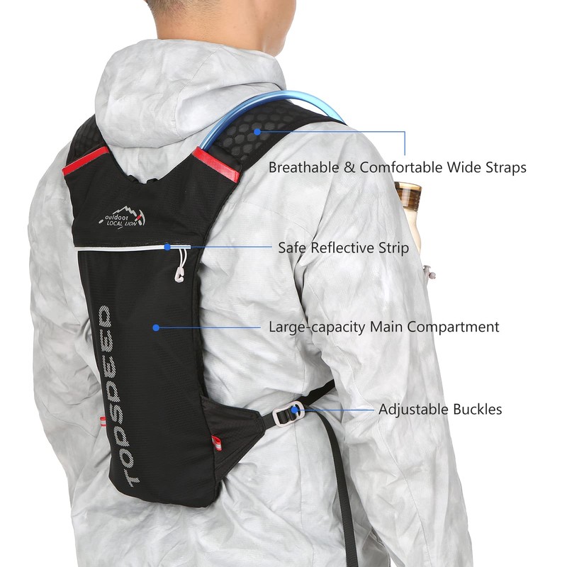 Lixada Hydration Backpack Hydration Pack Lightweight 5L Large Capacity Riding