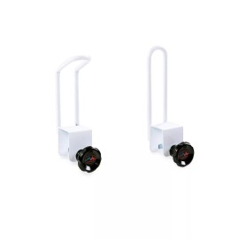 AA-Racks Steel Van Roof Ladder Rack Truck Ladder Rack Ladder Stopper 1 Pair White