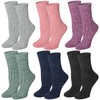 Justay 6 pairs Women Winter Merino Wool Socks Thermal Thick