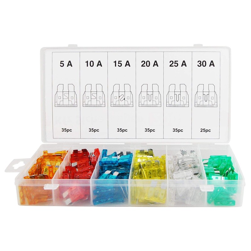 200 Car Fuses Assortment 5A-30A 19mm 200 Blade Fuses Car