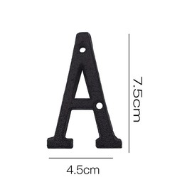 Suithink 3 Inch Black Metal Digital Arabic Numbers Cast Iron House Sign Door Plate DIY Address Numbers for Cafe Wall Courtyard Decor Creative Address Door Numbers with Fixing Screws (A)