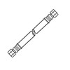 Brunner Gas Hose ND 80 cm, 2x links lose 310/770