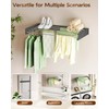 Vikaqi Wall Mounted Clothes Drying Rack 40 inches, Foldable Wall