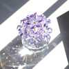 Purple Crystal Forget Me Not Glass Flowers Bouquet Gift for