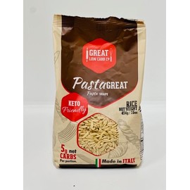 Great Low Carb Company PastaGreat Rice Shape 16 oz pastas, Keto, Low carb, High Protein. 5 Net Carbs, 19g Protein (2 pack)