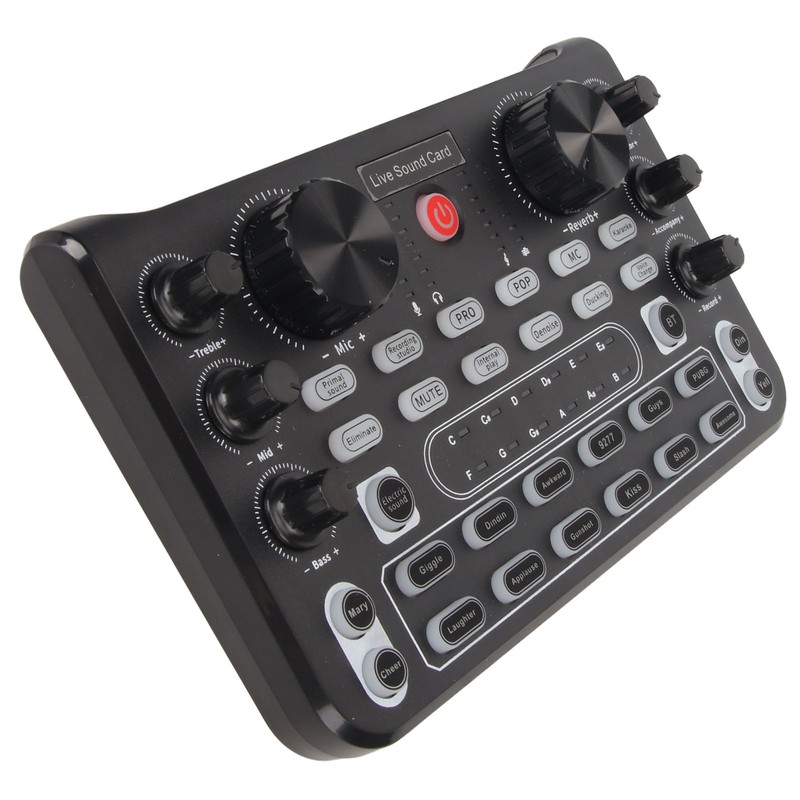 Live Sound Card with Multi Sound Effects Bluetooth Noise Reduction