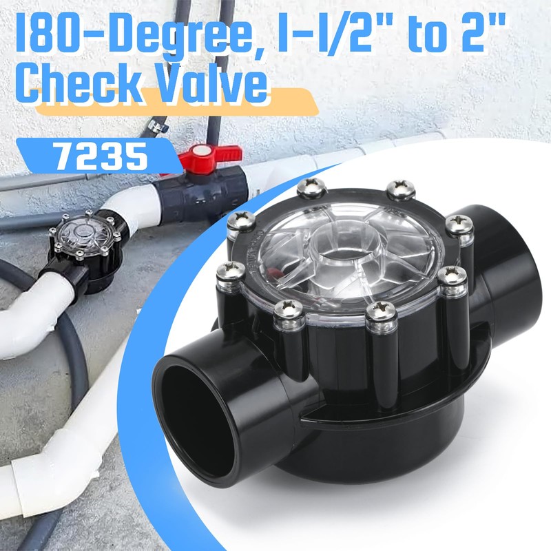 7235 Check Valve Replacement for Jandy 1-1/2-Inch to 2-Inch 180-Degree