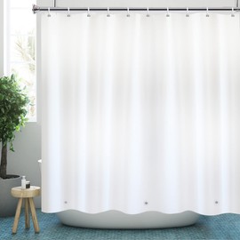 YISURE Extra Long Shower Curtain Liner 72 x 84 with Magnets, White PEVA Plastic Shower Curtains 84 inch Long Waterproof for Bathroom, Width 72 x Height 84 Inch