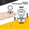 Wukong Pack of 4 Strong Magnetic Hooks, 19 kg Magnetic