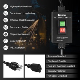 1Pack Black Soft Starter Switch Heavy Duty General Purpose Electric Tool AC110V 16A Max.1800W 60Hz