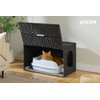 MUTTROS Rattan Cat Litter Box Enclosure - Hidden Litter Box