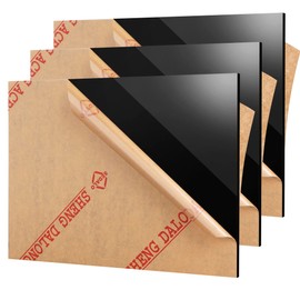 3 Pack Acrylic Plexiglass Sheet 12"x 16",ROMXECZ 3mm Thick Black Plastic Acrylic Sheets,Glass Alternative for Home Decor,Handcraft,Sign,Stand,Picture/Photo,Painting,Tags,DIY Display Projects