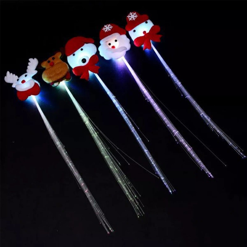 Rhappq 5pz Pinzas Pelo Con Luz Fibra Luminosa Accesorios De