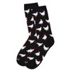 MeMoi Chickens Rayon Blend Crew Socks Medium Gray Heather One