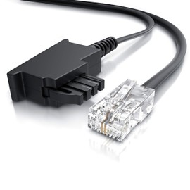 CSL – Internet Cable Router Cable, TAE-F Male to RJ45 Male, 40 m, Internet Cable, Router to Telephone Socket, Compatible with DSL VDSL Fritzbox Internet Router to Telephone Socket TAE, Black