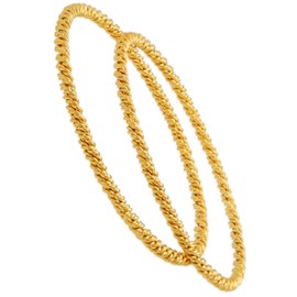 Handmade Armreifen aus Gold 925 Sterlingsilber Geschenk für Sie zierliche gedrehte Armbänder Geschenk für Frauen minimalistischer einzigartiger Schmuck Größe M (21-22cm)