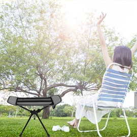 MERIGLARE Folding Foot Rest Travel Antislip Feet Leg Rest Foldable Camping Footrest Chairs Aluminum Compact for Hiking Travelling