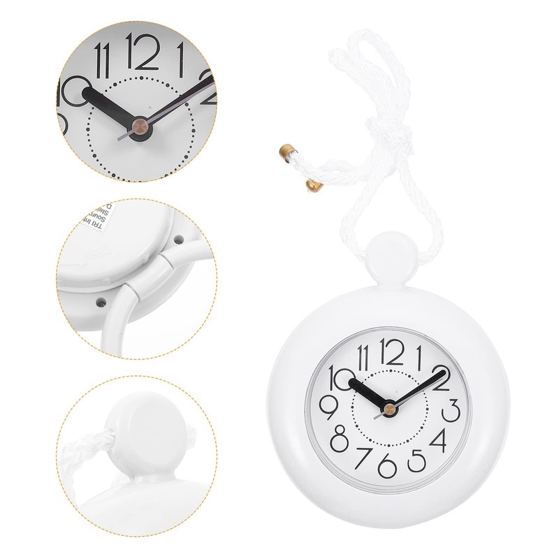 BESPORTBLE Bathroom Clock Shower Clock: Waterproof Shower Clock Hanging Clock