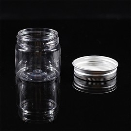 Cream Container 50ml Cosmetic Plastic Empty Bottle Dispensing Case Silver Cap 50ml Empty Bottle 15ea
