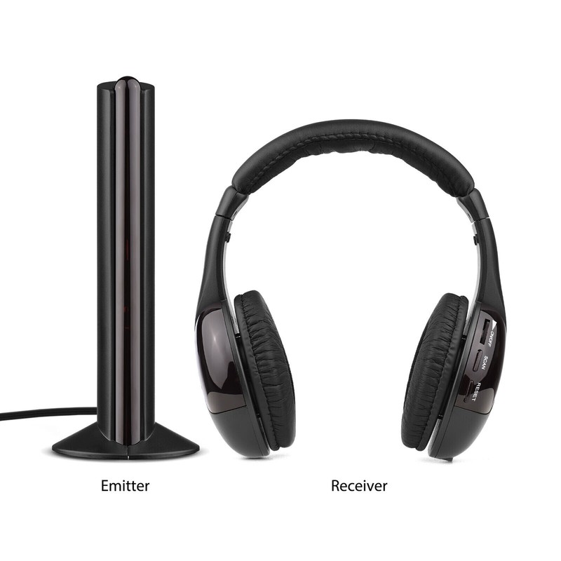 5 in 1 Hi-Fi Wireless Cordless Headphones Headset with Mic