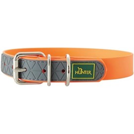 Hunter, Convenience Dog Collar, Made of Innovative Plastic Mix for Dog Training, Hunting and Leisure, neon orange