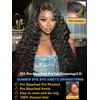 Sunber 4C Kinky Edges Water Wave Human Hair Wigs with