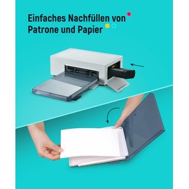 Liene - Pack of 80 Sheets Photo Paper & 2 Ribbons, 4" x 6" Photo Paper Photo Printer, 100 x 148 mm Photo Paper for Dye Sublimation Printing, Water/Oxidation Protection, for Album/Framing/Collage