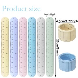 Wearable Notepad Silicone Bracelet Set of 6, Waterproof Nurse Notebook Strap Erasable Memo Wristband Handheld Notepad Bracelet With Ruler Suitable for Nurses 6 Colors Silicone Reminder Wristband