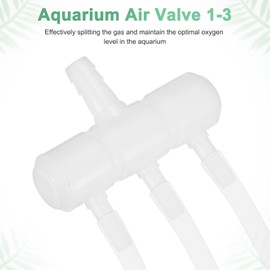 M METERXITY 5-Pack Aquarium Air Valve 8mm to 4mm 3-Ways, Plastic Air Line Tubing Splitter Connector Flow Control Pump Accessories for Aquarium/Fish Tank/Garden/Agricultural/Irrigation [White]