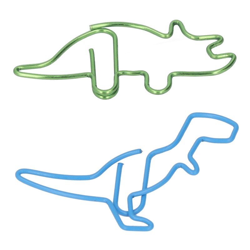 100 Pcs Shaped Paper Clips Hippo Dinosaur Shape Metal Cute