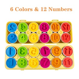 Milaloko Matching Eggs Easter Egg Colour for Number Recoginition Sorting Puzzle Toy Montessori Gifts for Boys Girls 12 Pieces