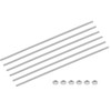 sourcing map 6Set M4-0.7x250mm Fully Threaded Rods, Threaded Rods Bar