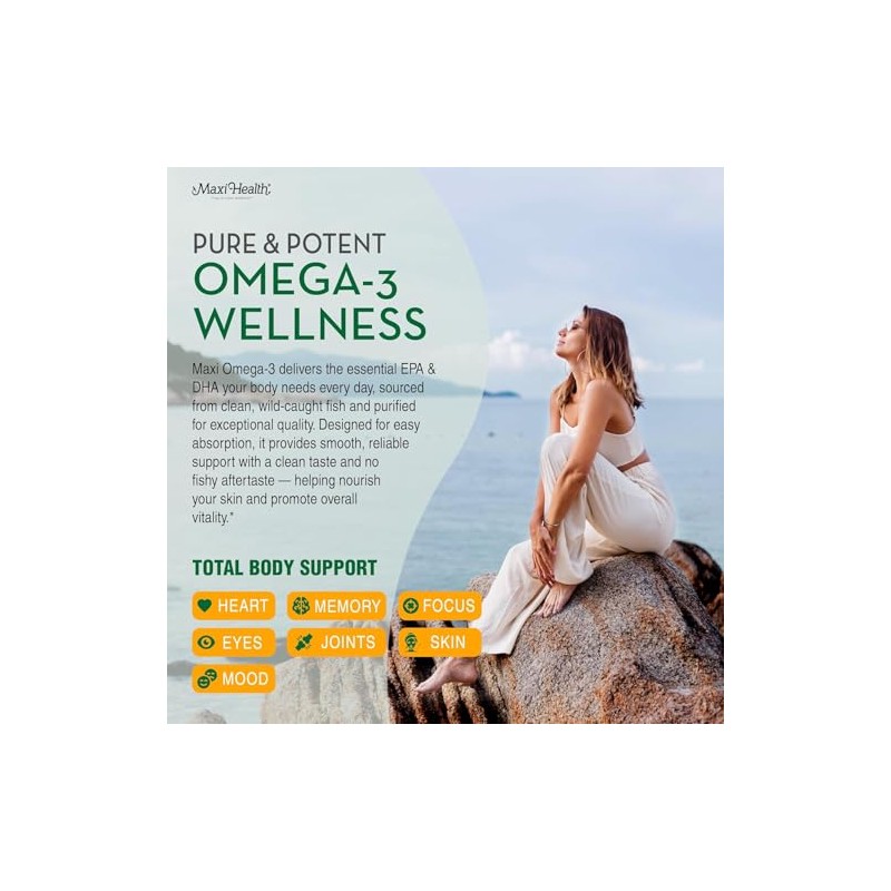 Maxi Health, Maxi-Omega-3 2000, 100 Maxi Gels Bottle