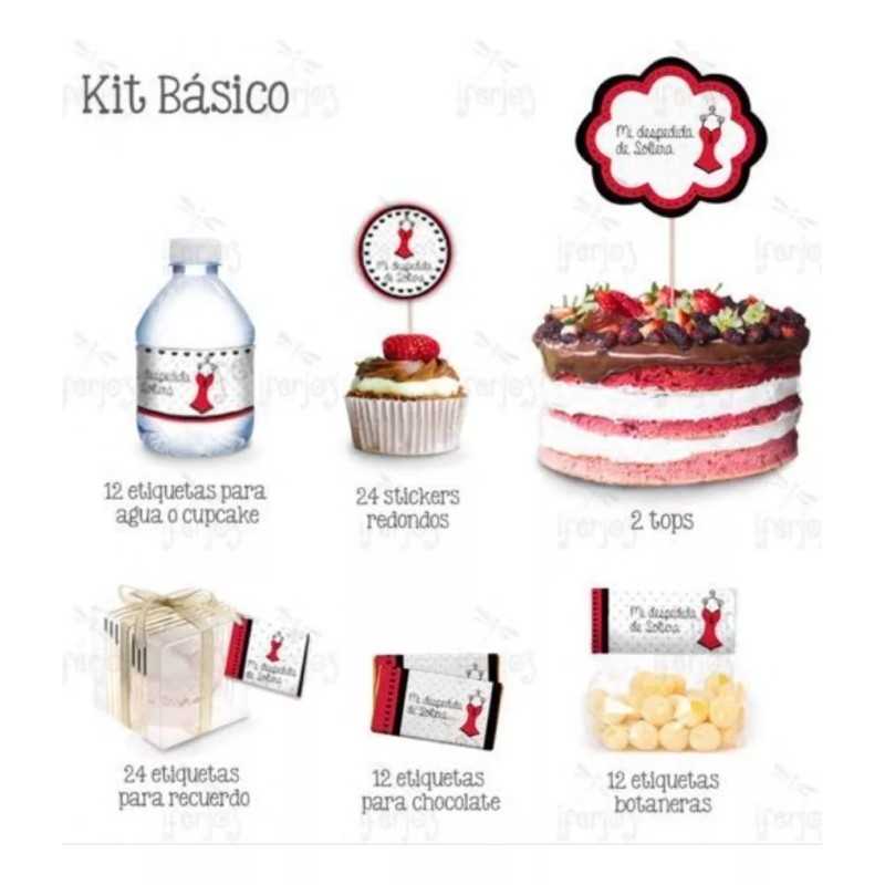 ifz Kit Decoracion Fiesta Mesa Dulces Despedida De Soltera Set