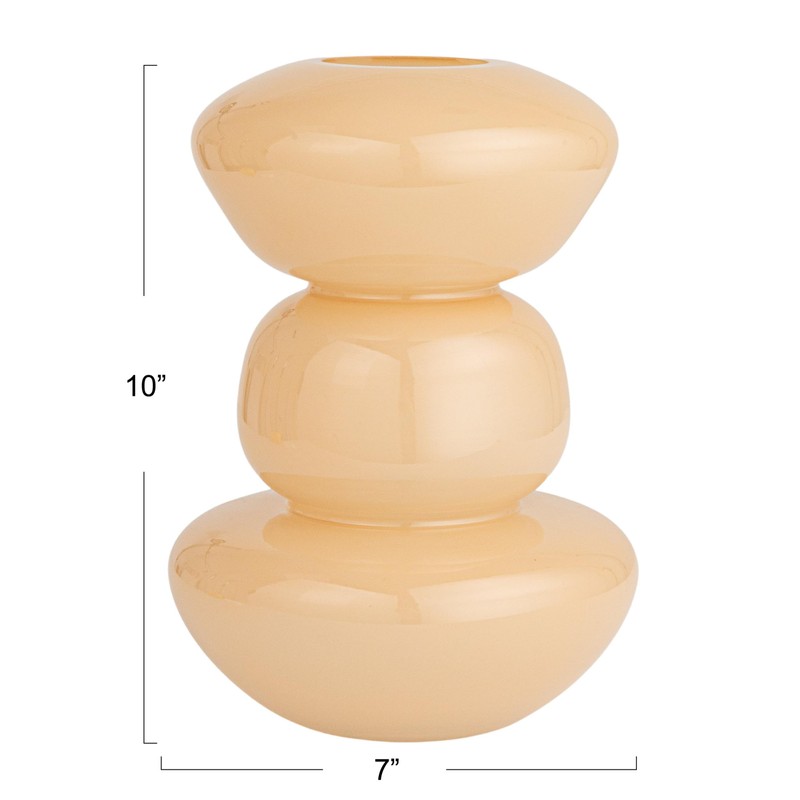 Bloomingville Tall Natural Elegance Glass Vase, Nude Color