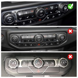 AuTK Aluminum Alloy HVAC Knob & Light Switch Cover Kit for Jeep Wrangler JL/JLU & Gladiator JT 2018-2025 (4Pcs Green) - AC Climate Control Panel Trim Rings, Metal Interior Upgrade Accessories